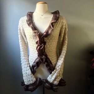 Y2K fairycore ruffled Cardigan